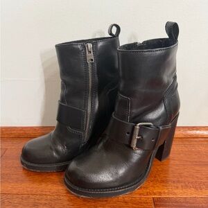 ALLSAINTS Zadie Heeled Shearling Boot size US 6.5-7/EU 37